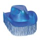 Preview: Cowboyhut blau, Gr. 58 cm, mit Fransen