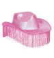 Preview: Cowboyhut rosa, Gr. 58 cm, mit Fransen