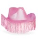 Preview: Cowboyhut rosa, Gr. 58 cm, mit Fransen