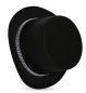 Preview: Zylinder schwarz, Hutband mit Strassoptik, Gr. 60 cm