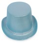 Preview: Zylinder blau, Hutband mit Strassoptik, Gr. 60 cm