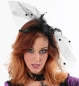 Preview: Fascinator Schleier mit Rose