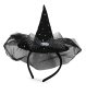 Preview: Haarreif Hexenhut schwarz