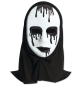 Preview: Halbmaske Horror mit Haube, sort. Designs