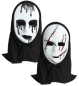 Preview: Halbmaske Horror mit Haube, sort. Designs