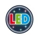 Preview: Leucht-Halbmaske LED, sort. Farben