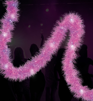 Preview: Deko-Boa lila LED