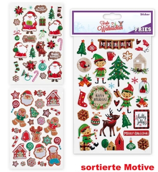 3D Sticker Nikolaus, sort.