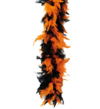 Federboa, 2-farb. schw/orange