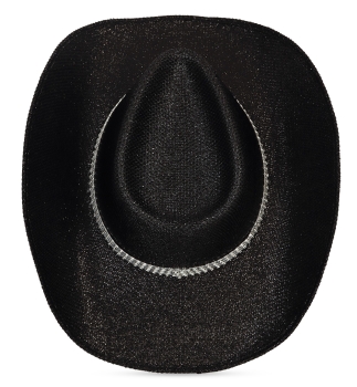 Preview: Cowboyhut Glitzer schwarz