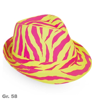 Hut neon gelb-pink, Gr. 58 cm