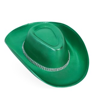 Cowboyhut metallic, sort., Gr.57 cm