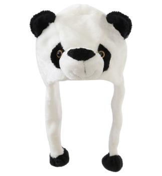 Plüschmütze Panda
