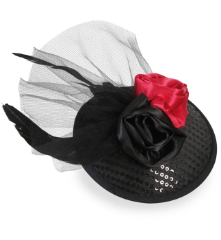 Fascinator, sort. Farben