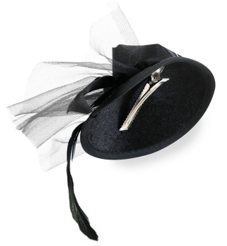 Fascinator, sort. Farben