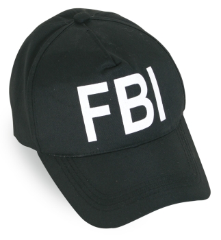 FBI-Cap, weißer Druck, variable Größe