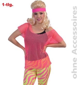 Netz Oberteil Neon Pink