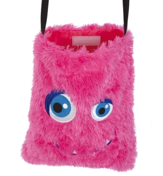 Plüschtasche Monster pink