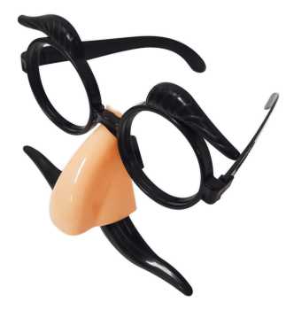 Glasses with nose and mustache