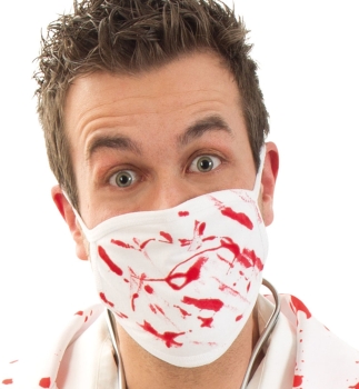 Mund-Nasen-Maske mit Blutoptik