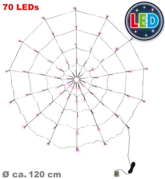 Spinnen-Netz LED, ca. 1,20 m x 1,20 m, 70 LEDs
