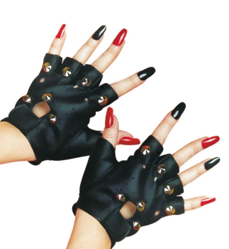 Handschuhe Punk schwarz