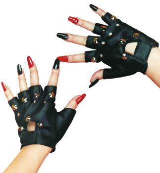 Handschuhe Punk schwarz