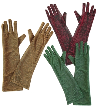 Handschuhe Spinnennetz, sort. Farben