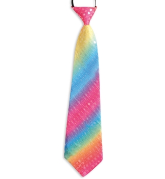 Krawatte Pailletten Rainbow