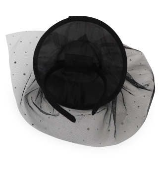 Preview: Haarreif Hexenhut schwarz