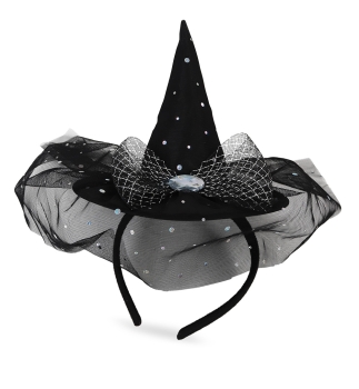 Haarreif Hexenhut schwarz