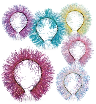 Haarreif Lametta, sortierte Farben