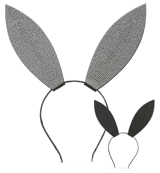 Preview: Hasen-Ohren mit Strass