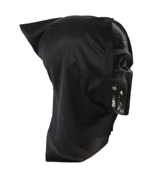 Maske mit Haube schwarz