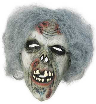 Dreiviertelmaske Zombie mit Haaren