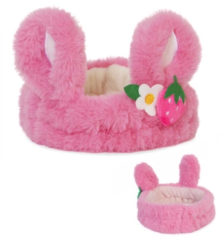 Stirnband Erdbeere rosa