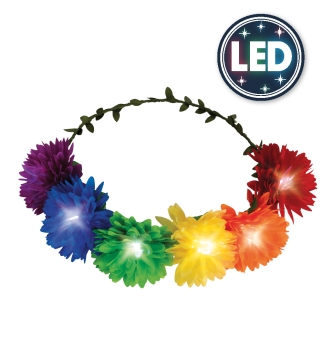 Preview: LED Haarband Blumen, sortierte Farben