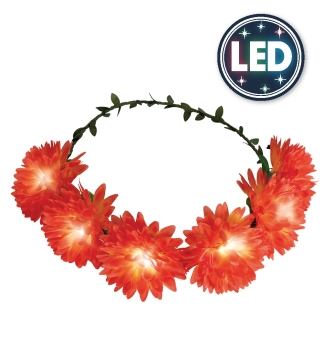 Preview: LED Haarband Blumen, sortierte Farben