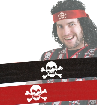 Piraten-Stirnband, sort. Farben