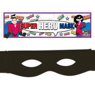 Super Hero Maske, sort. Farben