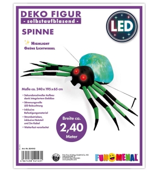 Preview: Spinne aufblasbar, ca. 240cm x 195cm x 65cm