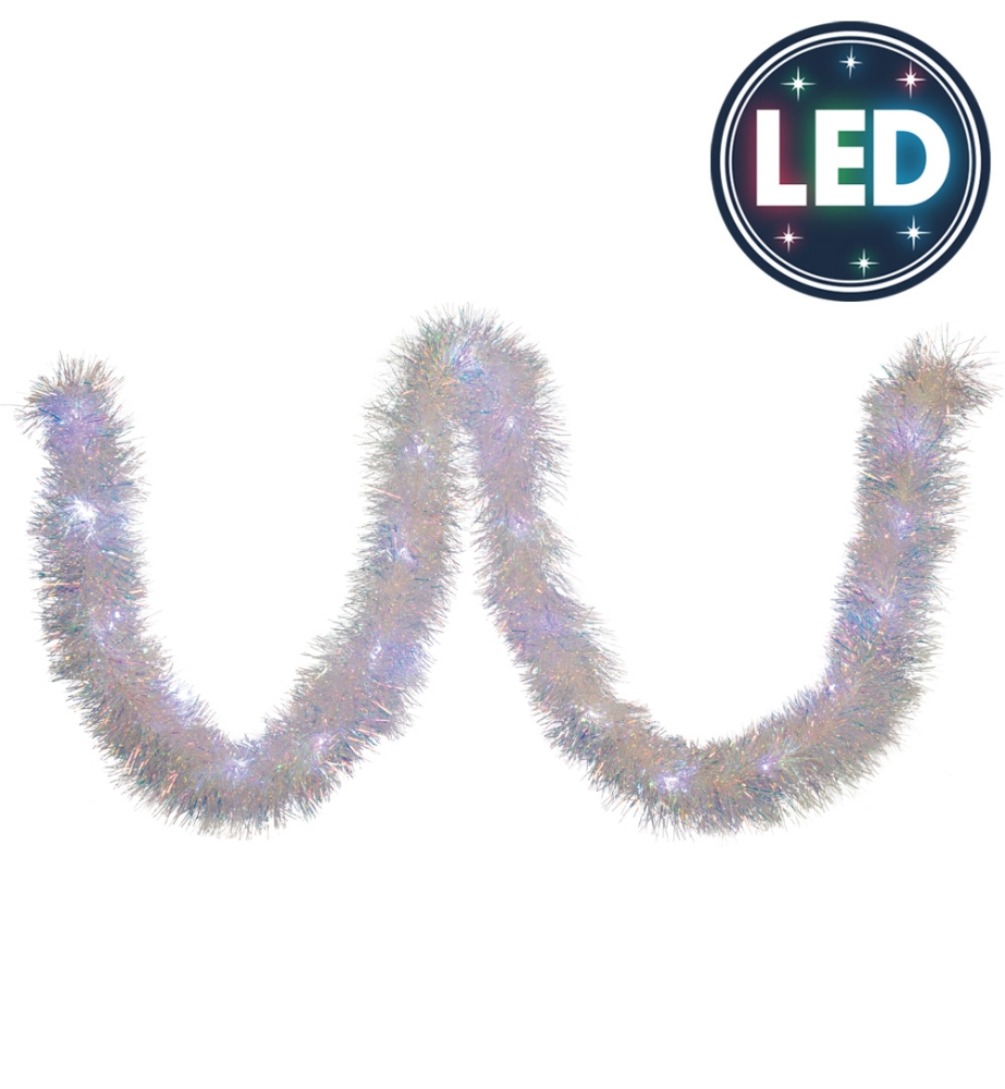 Deko-Boa weiss LED