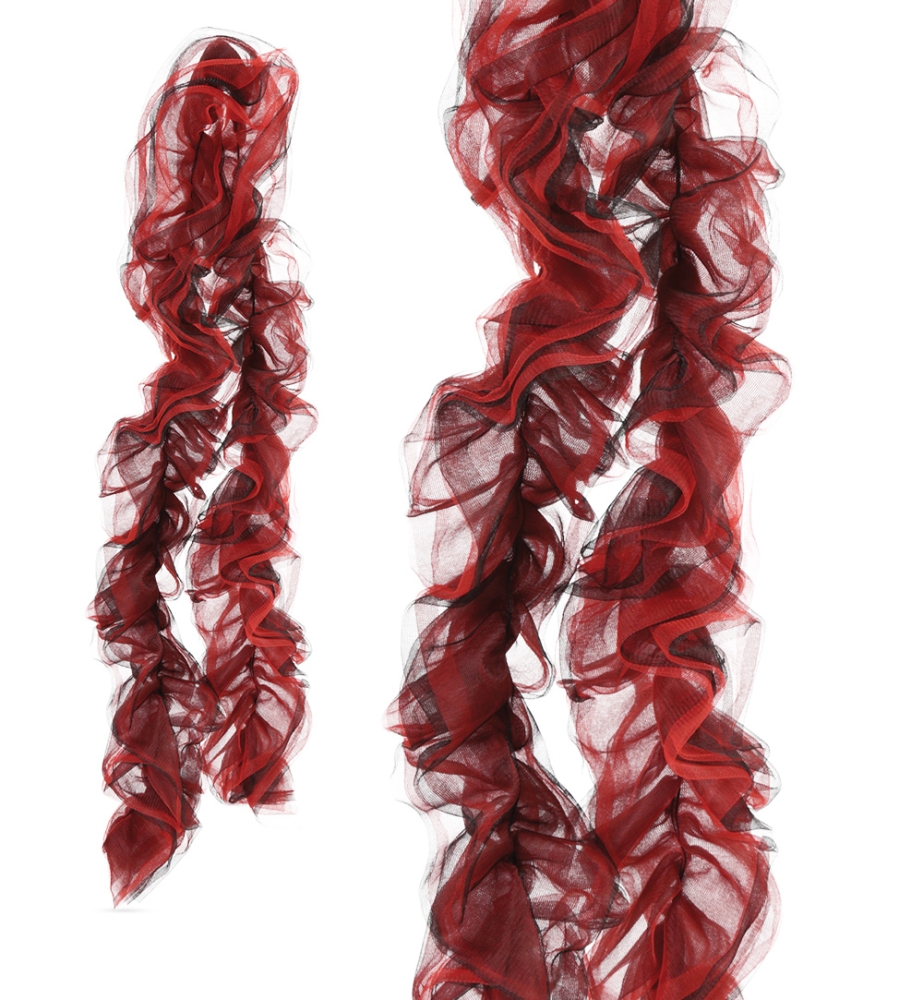 Red/black fabric boa