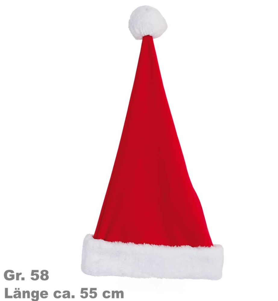 Nikolausmütze rot, Gr. 58 cm