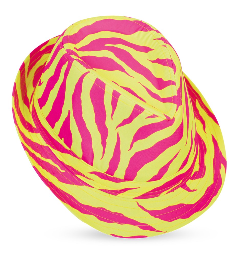 Hut neon gelb-pink, Gr. 58 cm