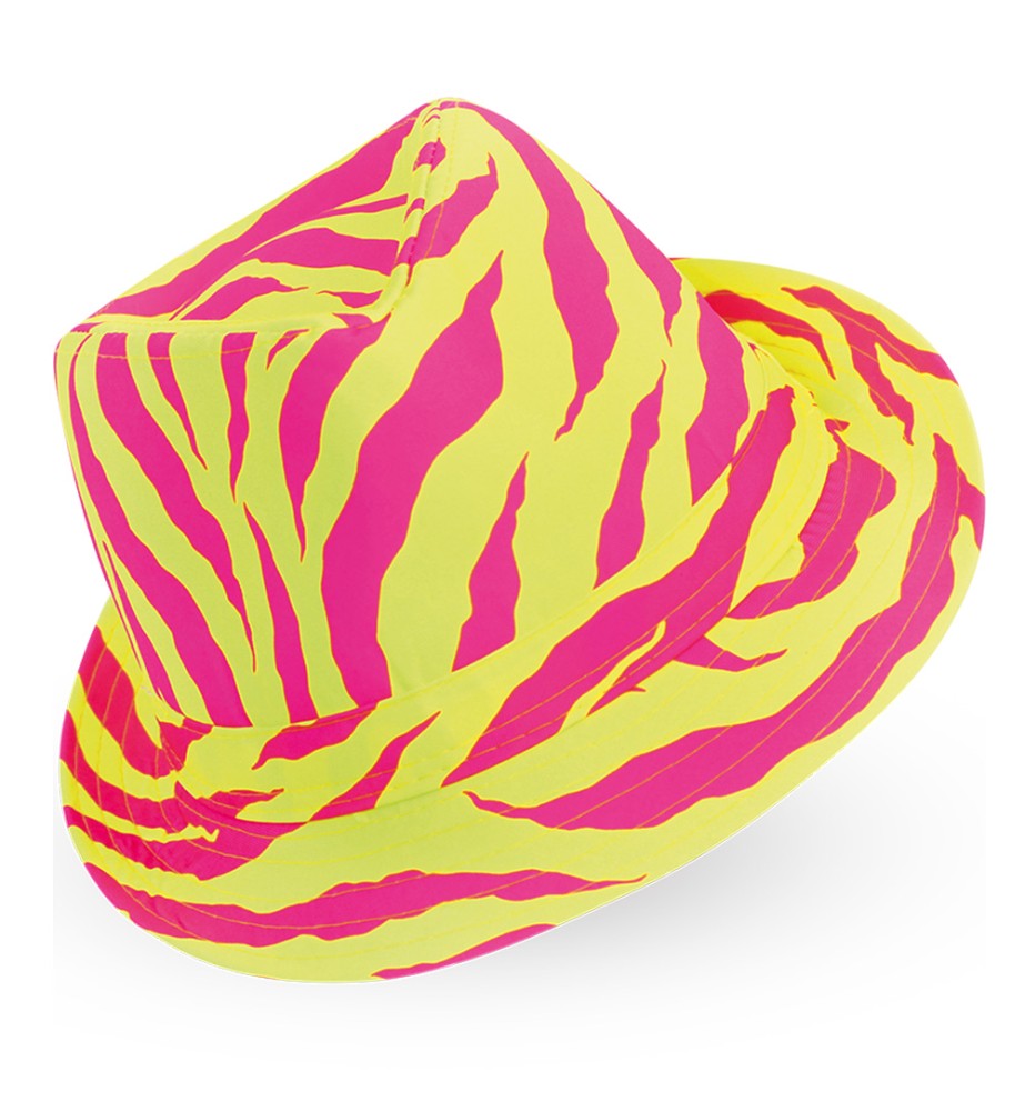Hut neon gelb-pink, Gr. 58 cm