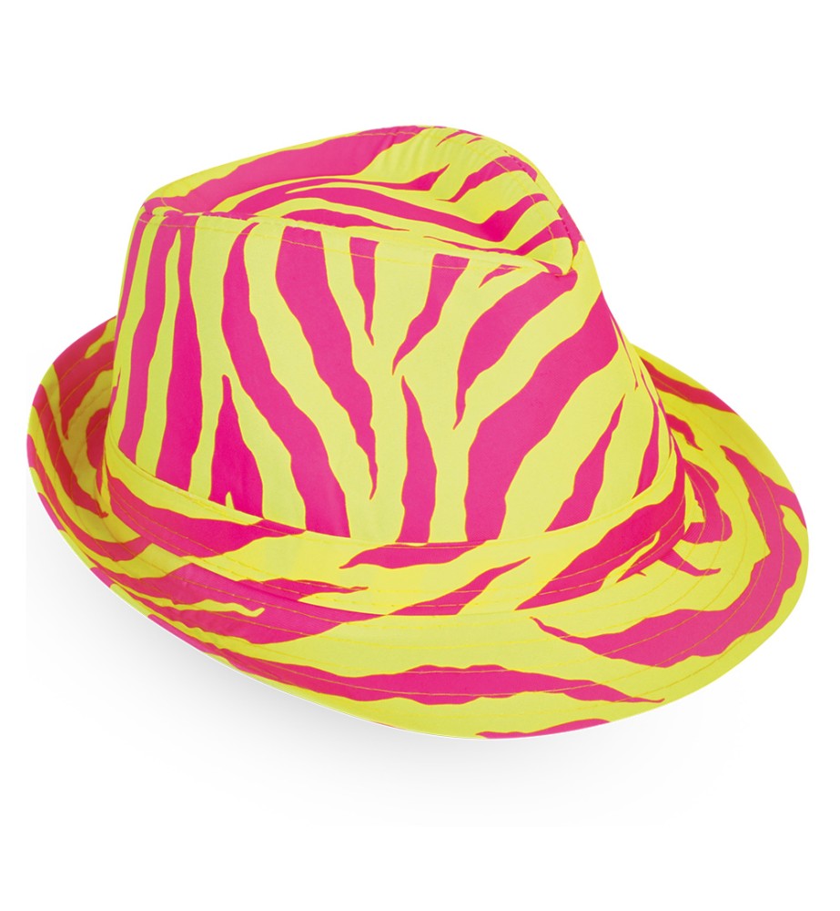 Hut neon gelb-pink, Gr. 58 cm