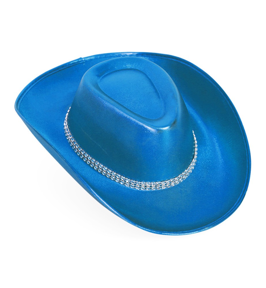 Cowboyhut metallic, sort., Gr.57 cm