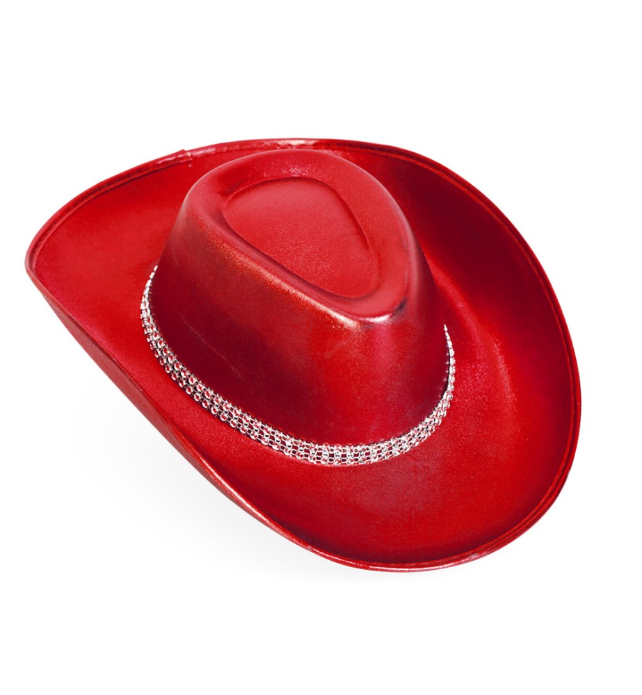 Cowboyhut metallic, sort., Gr.57 cm