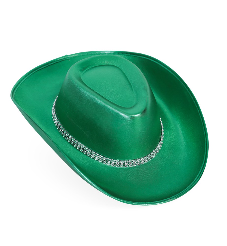 Cowboyhut metallic, sort., Gr.57 cm